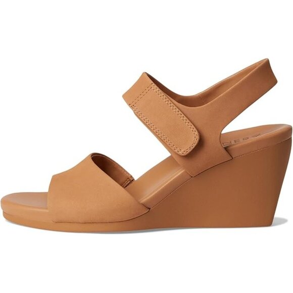 Naturalizer Imani Wedge Sandals – Size 11M Cookie Dough Nubuck – New in Box - Picture 4 of 11